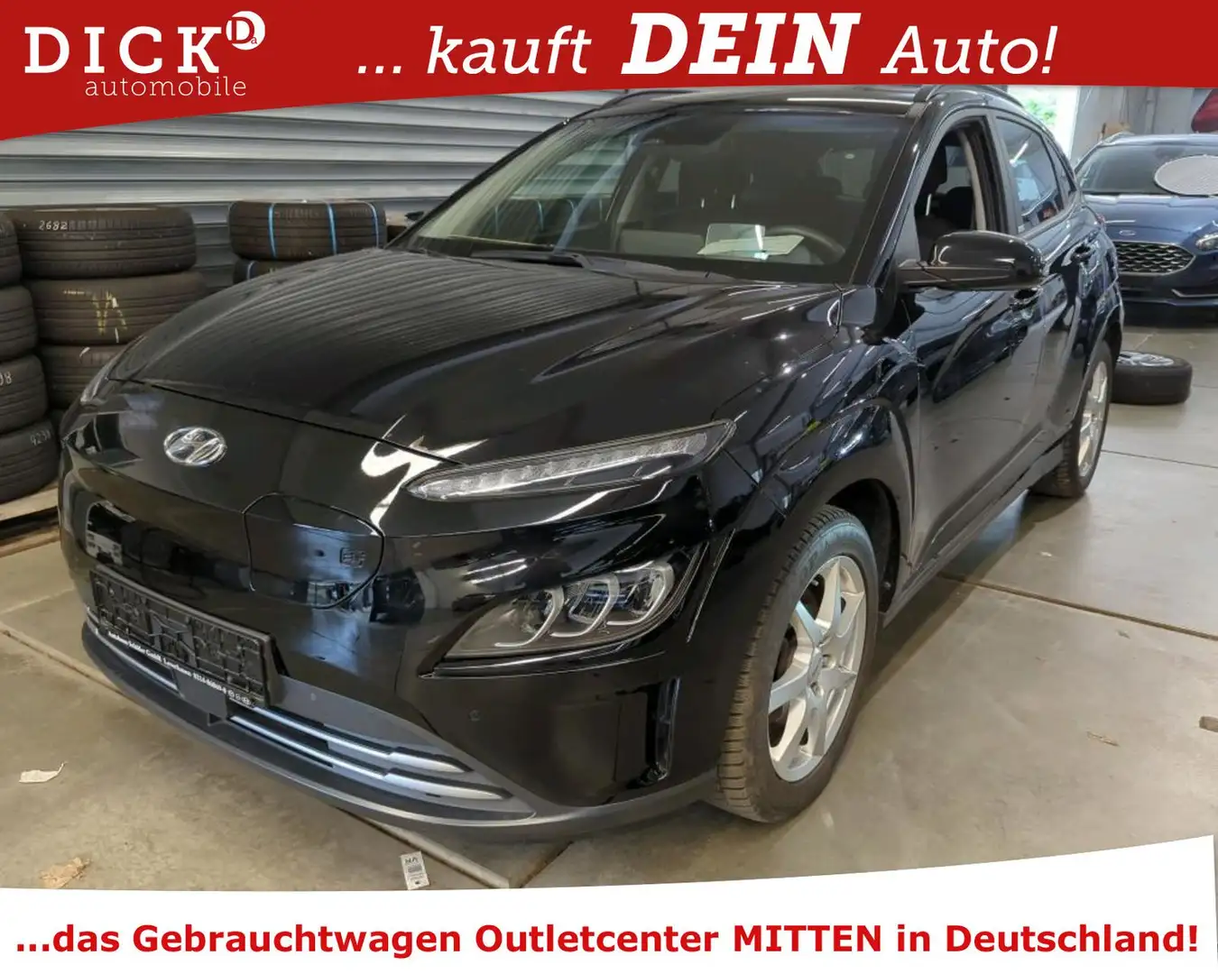 Hyundai KONA Prime Elektro 64kWh ACC/LED/VIRT/KEY/RFK/8F Schwarz - 1