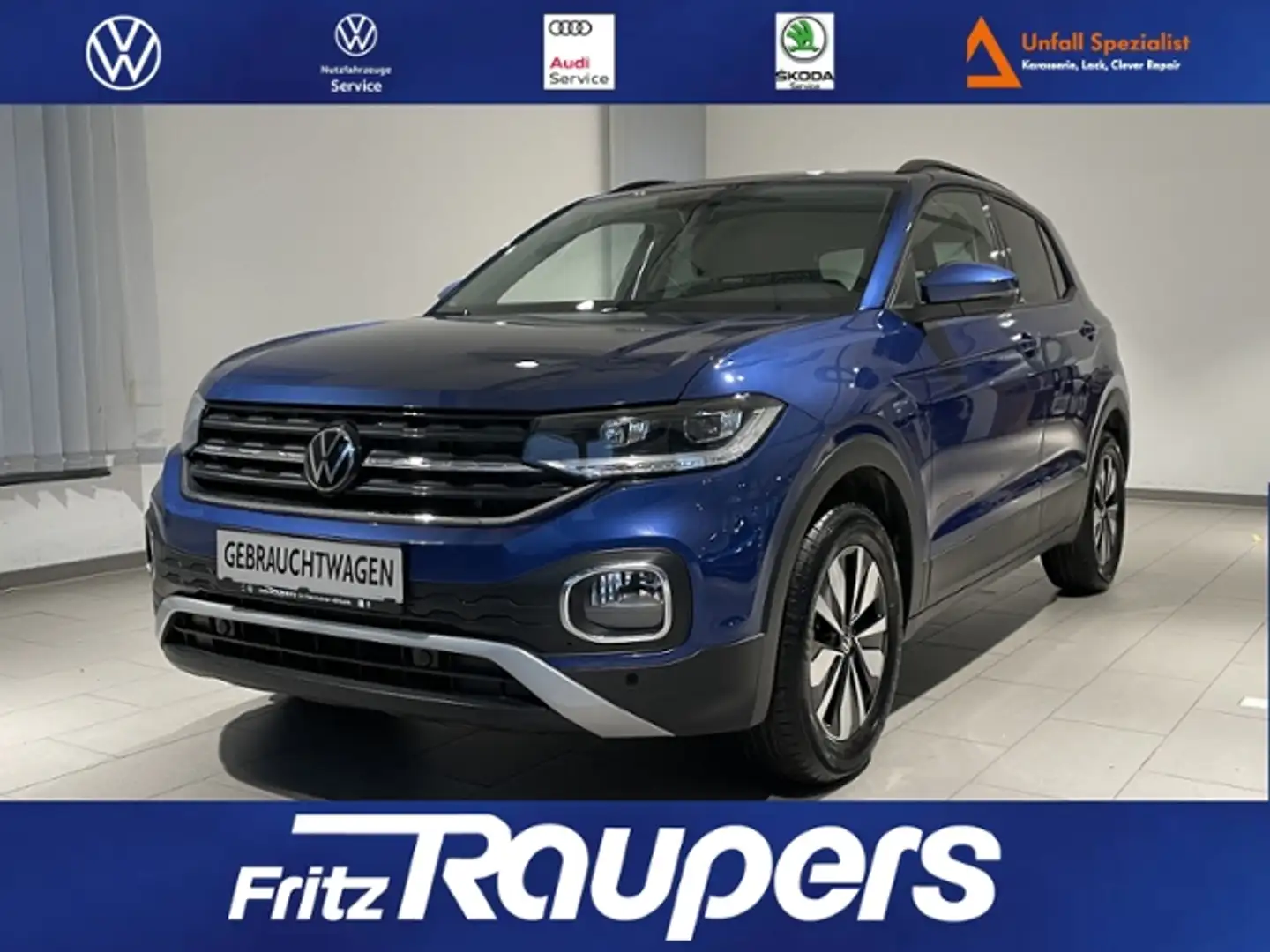 Volkswagen T-Cross 1.0 TSI DSG Move +NAVI+KAMERA+ACC Bleu - 1