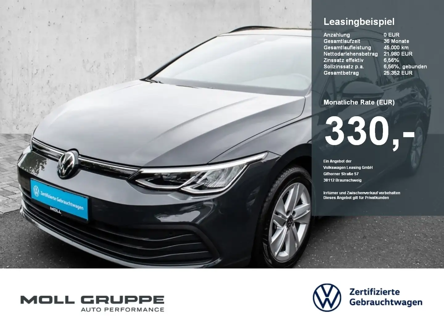 Volkswagen Golf Variant 1.5 TSI Life KLIMA ACC KLIMAA. LM Grau - 1