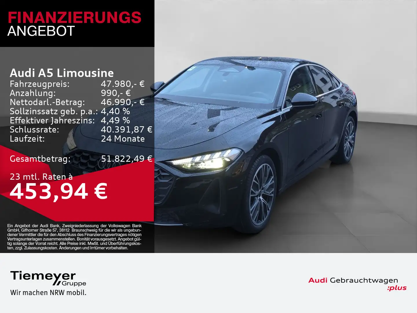 Audi A5 TDI Q BF-DISPLAY LEDER AHK MEMORY Schwarz - 1