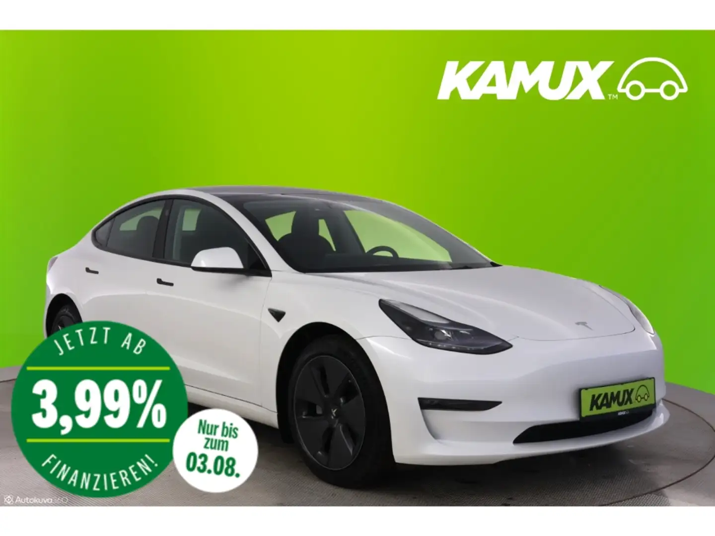 Tesla Model 3 AWD Long Range Dual 75kWh+LED+NAVI+LEDER Weiß - 1