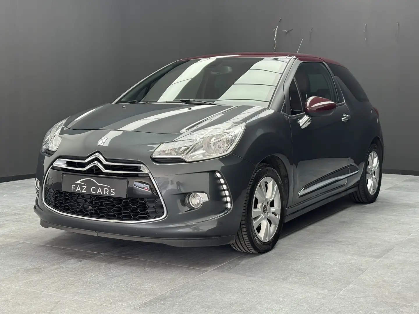 Citroen DS3 DS3 1.6 VTi So Chic * 1ER PROP + CUIR + GARANTIE * Grijs - 1