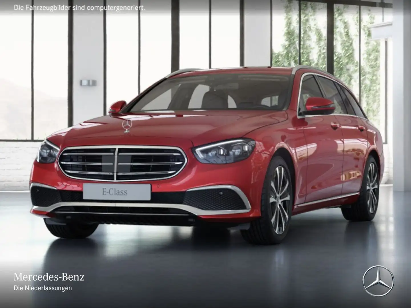 Mercedes-Benz E 300 de T 4M EXCLUSIVE+360+AHK+MULTIBEAM+FAHRASS Rosso - 2