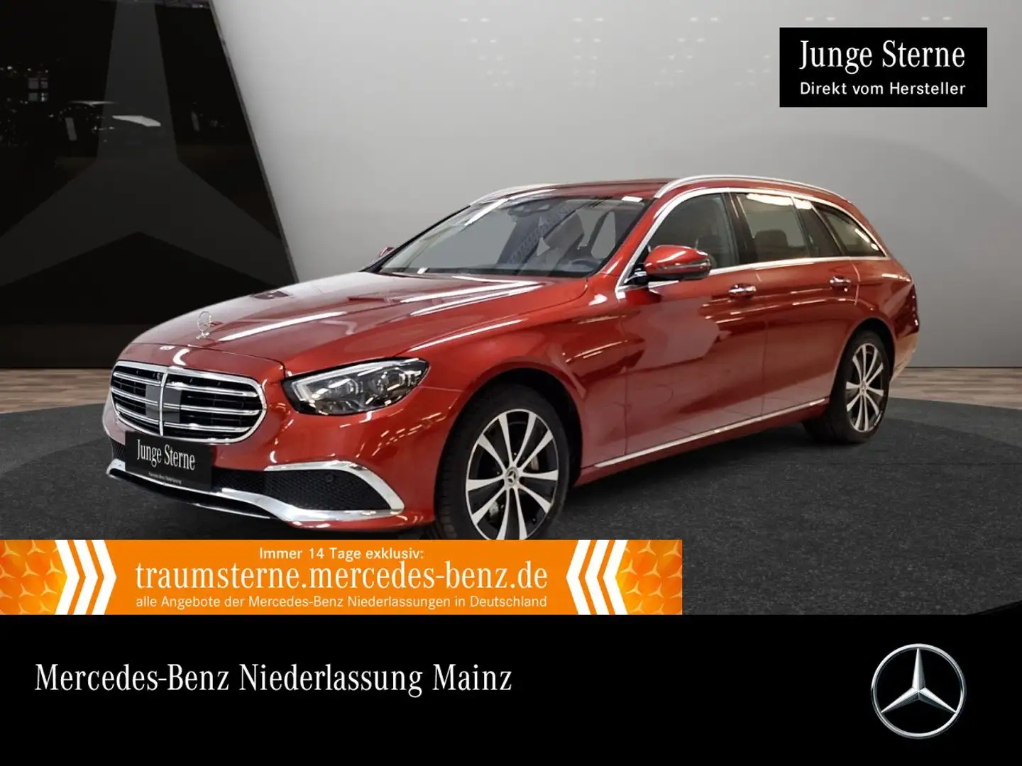 Mercedes-Benz E 300 de T 4M EXCLUSIVE+360+AHK+MULTIBEAM+FAHRASS Rood - 1
