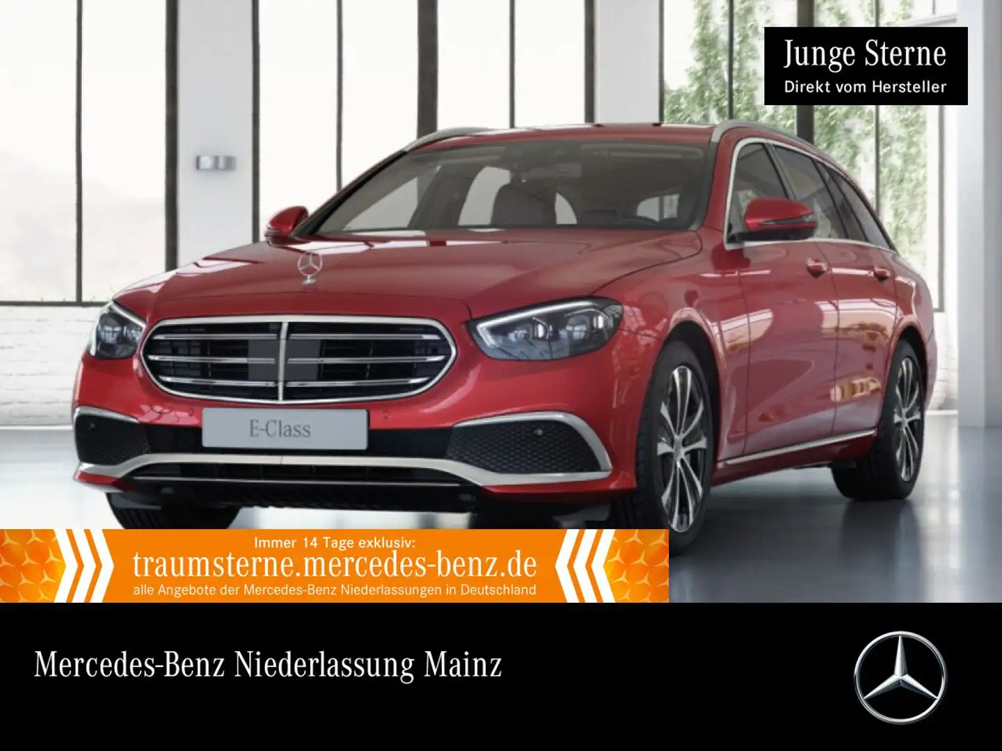 Mercedes-Benz E 300 de T 4M EXCLUSIVE+360+AHK+MULTIBEAM+FAHRASS Rosso - 1