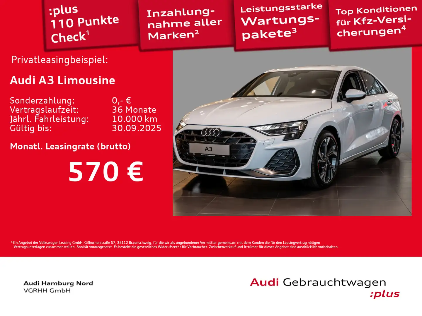 Audi A3 35 TDI S line S tronic Navi ACC Cam Wit - 1