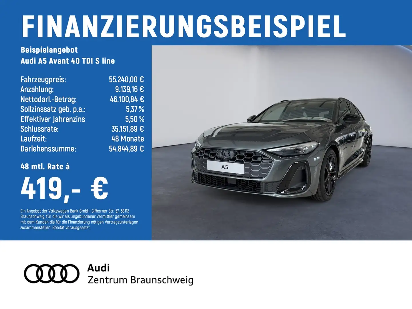 Audi A5 Avant 40 TDI S line RÜCKFAHRKAMERA+ACC+SOUND Grijs - 2