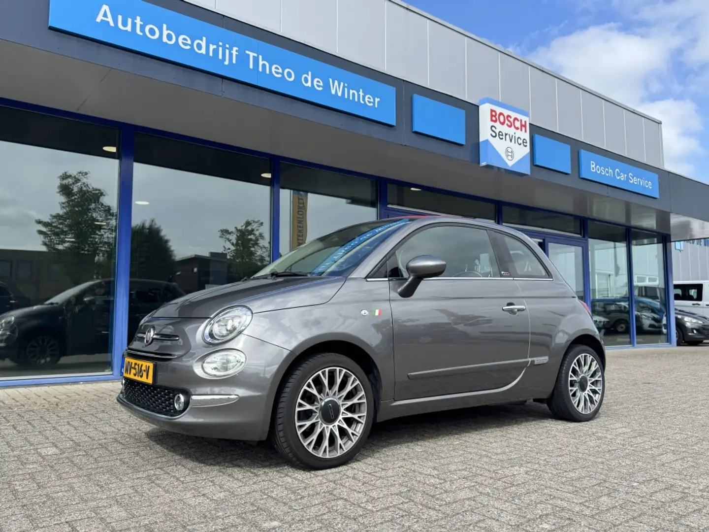 Fiat 500C 1.2 Lounge Gris - 1