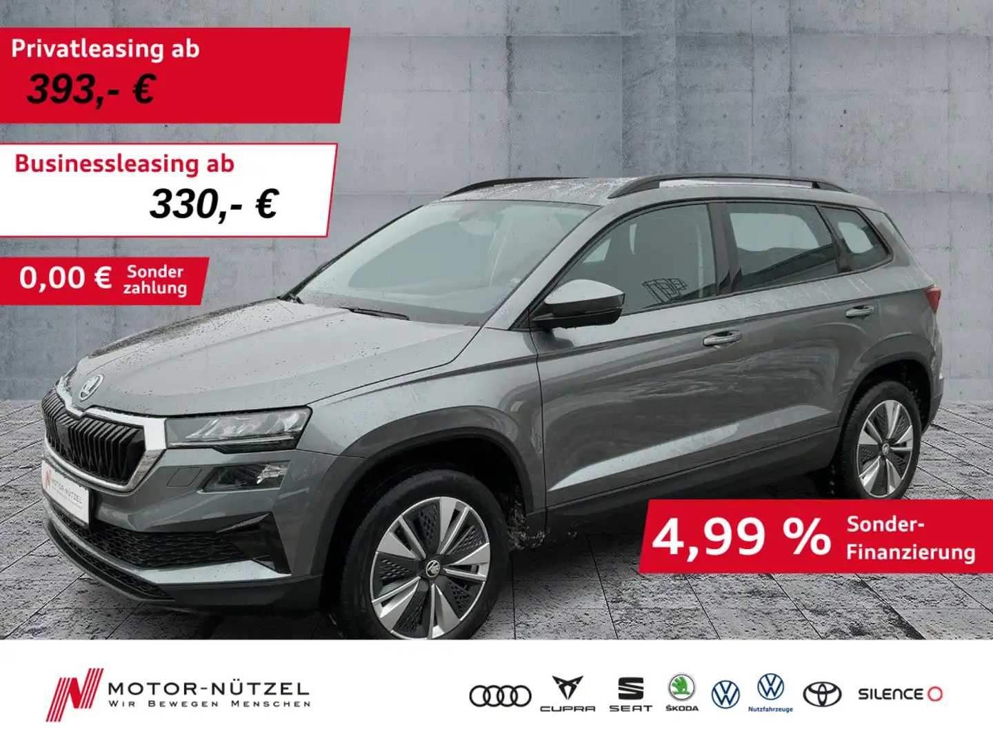 Skoda Karoq 2.0 TDI AMBITION LED+AHK+NAV+SHZ+RFK+GRA Grau - 1
