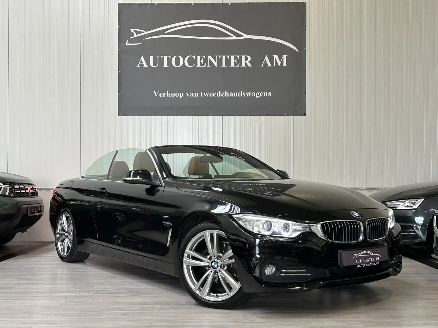 BMW 420 420d Cabrio Aut. Luxury Line *MEMORY SEATS* XENON* Zwart - 1