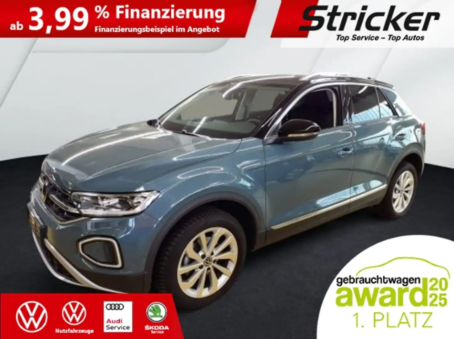 Volkswagen T-Roc Style 1.5TSI DSG 232,-ohne Anzahlung AHK Navi Blau - 2