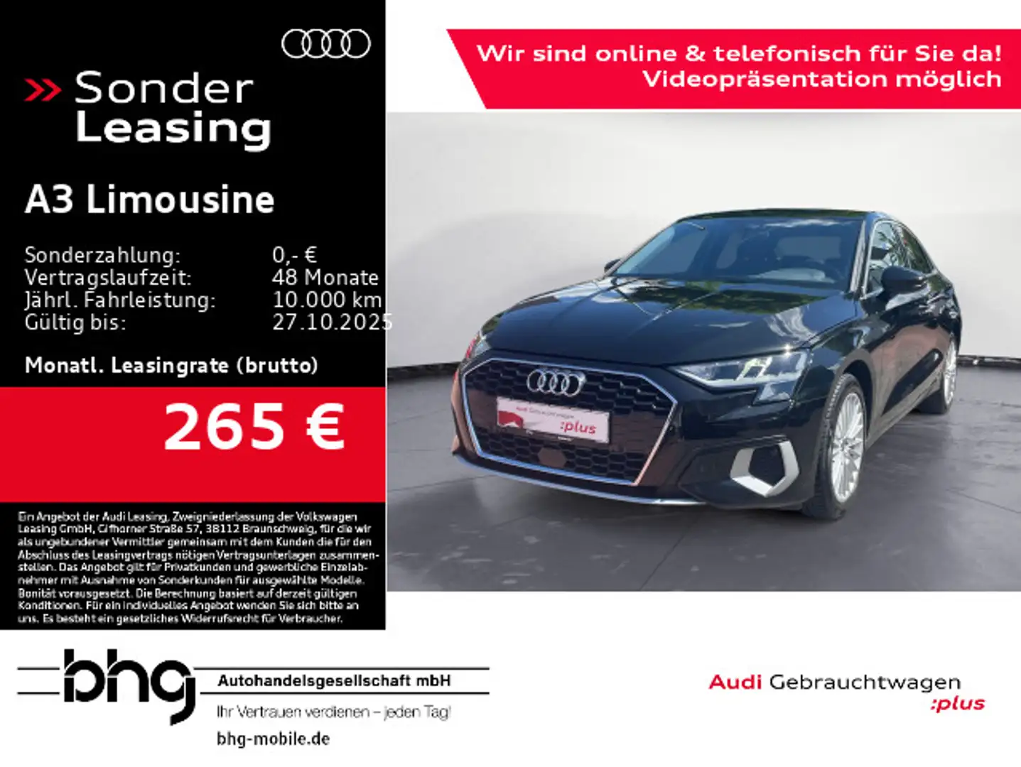 Audi A3 35 TFSI advanced LED/MMI/Interface/ Schwarz - 1