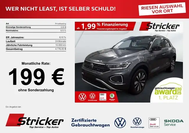 Volkswagen T-Roc Goal 2.0TDI DSG 199, ohne Anzahlung Navi AHK Kame