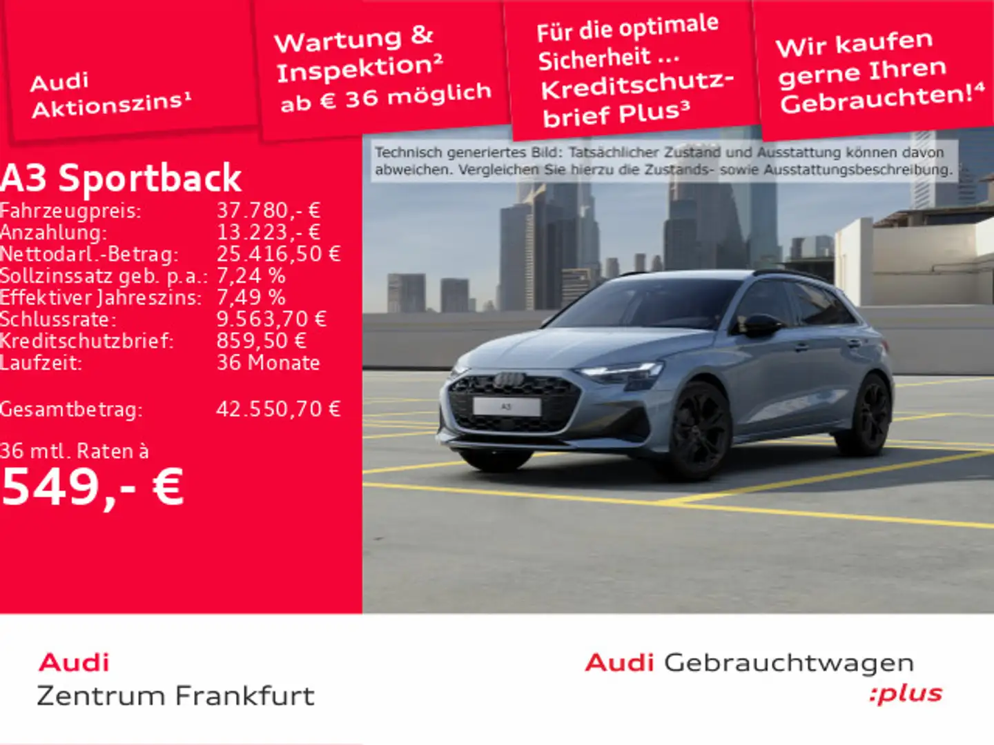 Audi A3 30 TFSI S tronic advanced LED AHK A Grau - 1