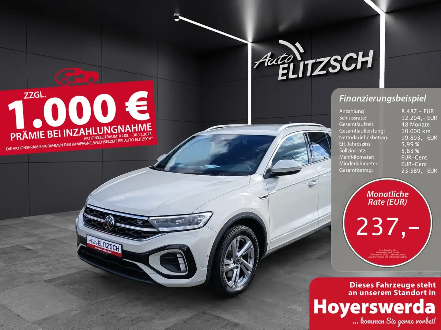Volkswagen T-Roc TDI R-Line DSG LED AHK Navi AID ACC Park-Assist SH Grau - 1