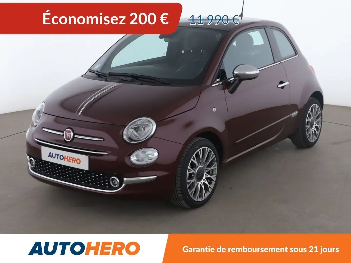 Fiat 500 1.0 Hybride BSG Star Mauve - 1