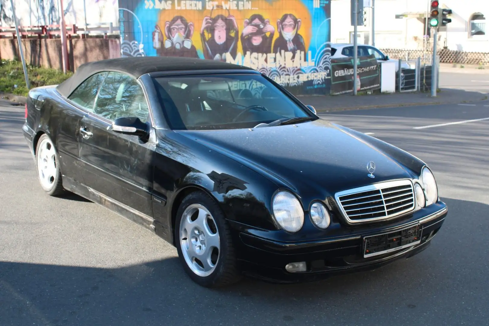 Mercedes-Benz CLK 200 Cabrio Automatik 1. Hand Leder Prins Gas Schwarz - 1