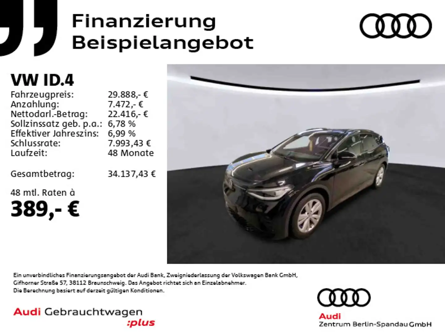 Volkswagen ID.4 GTX *PANO*IQ-MATRIX*AHK*WärmeP*R-CAM*SHZ* Schwarz - 1