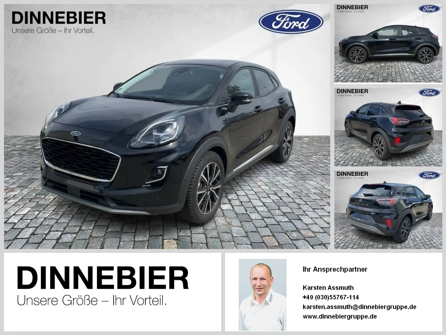 Ford Puma TITANIUM X 1.0MHEV |LED*NAVI*ParkAssist* Noir - 1