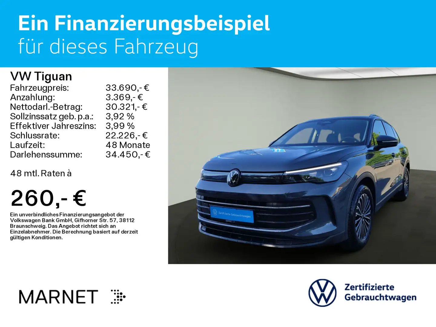 Volkswagen Tiguan Life 1.5 eTSI 96kW *AHK*KAMERA*LED*NAVI*K Grau - 2