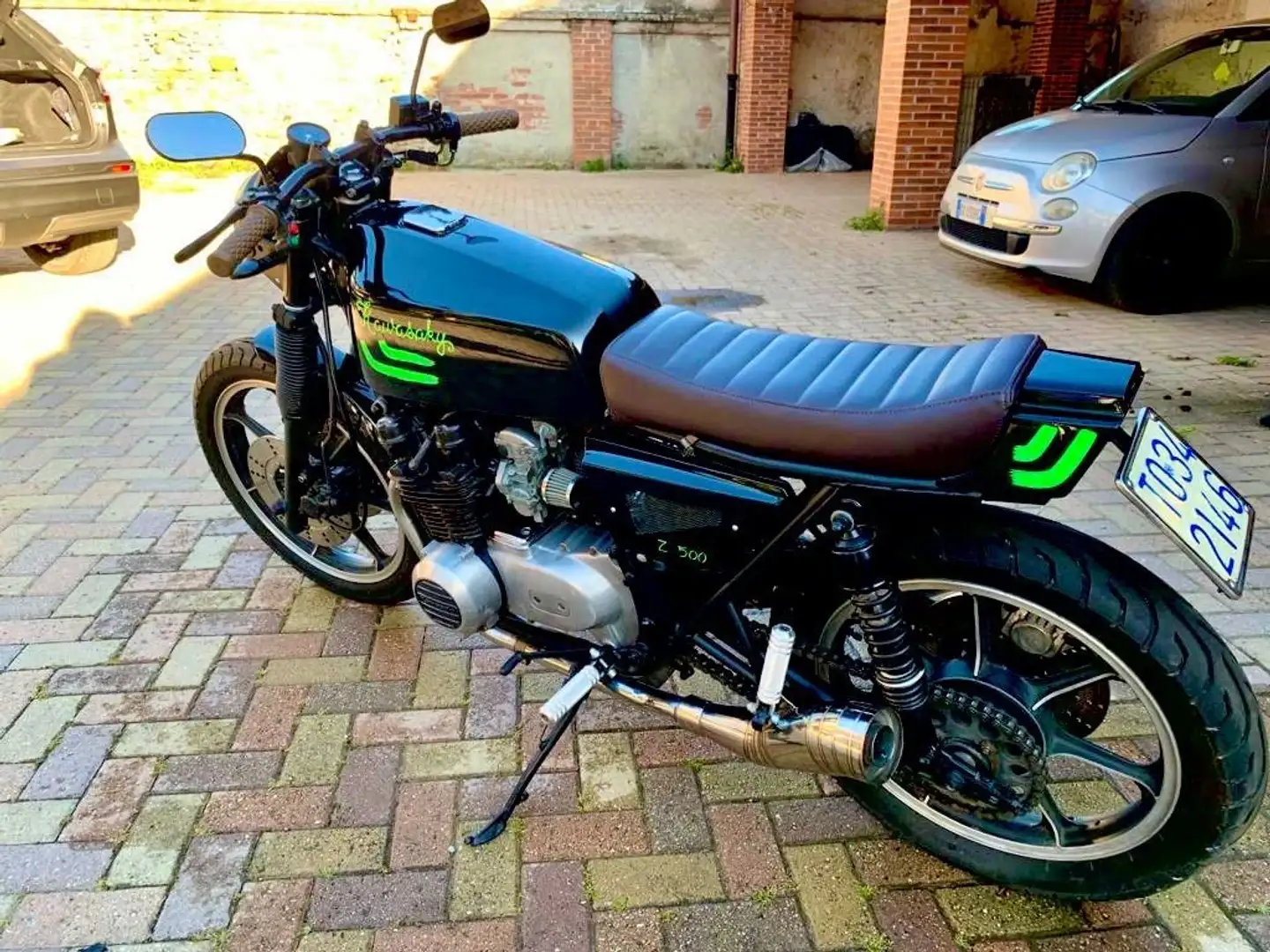 Kawasaki Z 500 cafè racer Noir - 1