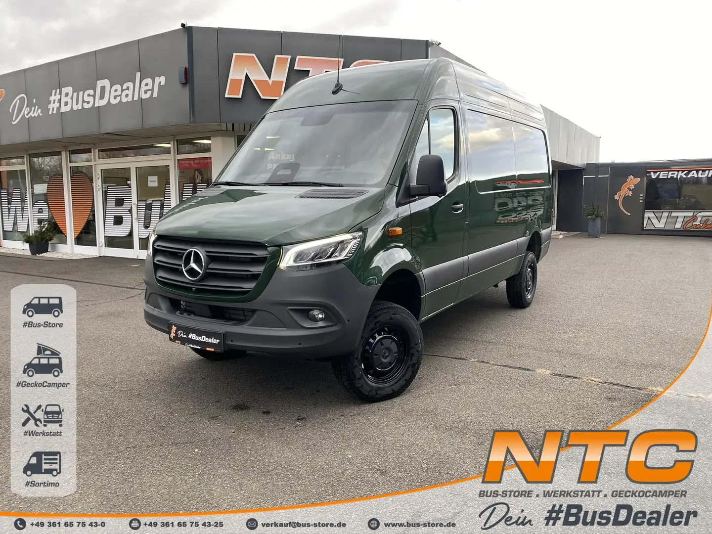 Mercedes-Benz Sprinter 319/419 CDI 4x4 L2H2*9G-tronic *MR* Groen - 1