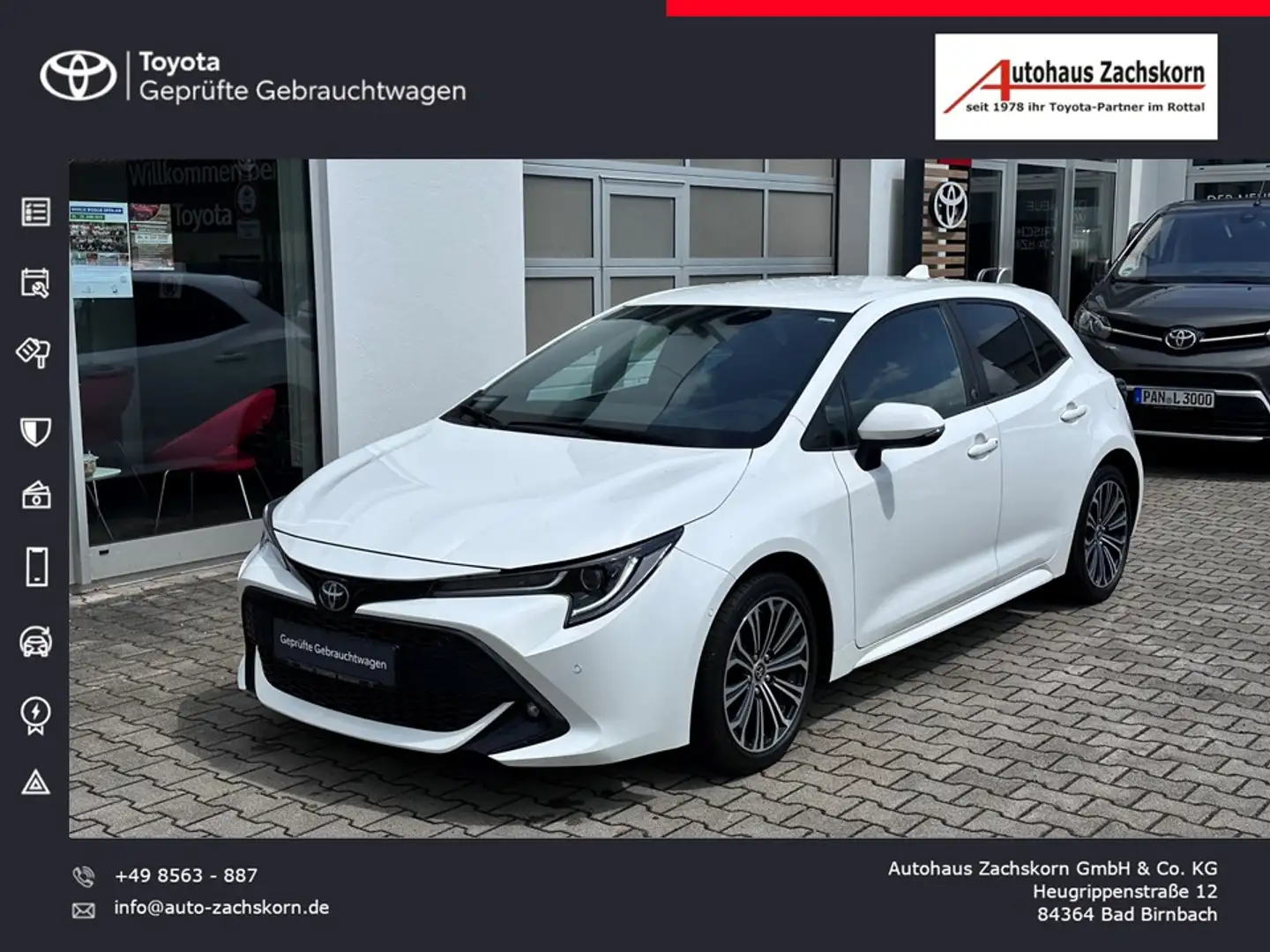 Toyota Corolla 5-Türer, 1,2-L-Turbo, TeamD + Technik P+ Navi Blanc - 1
