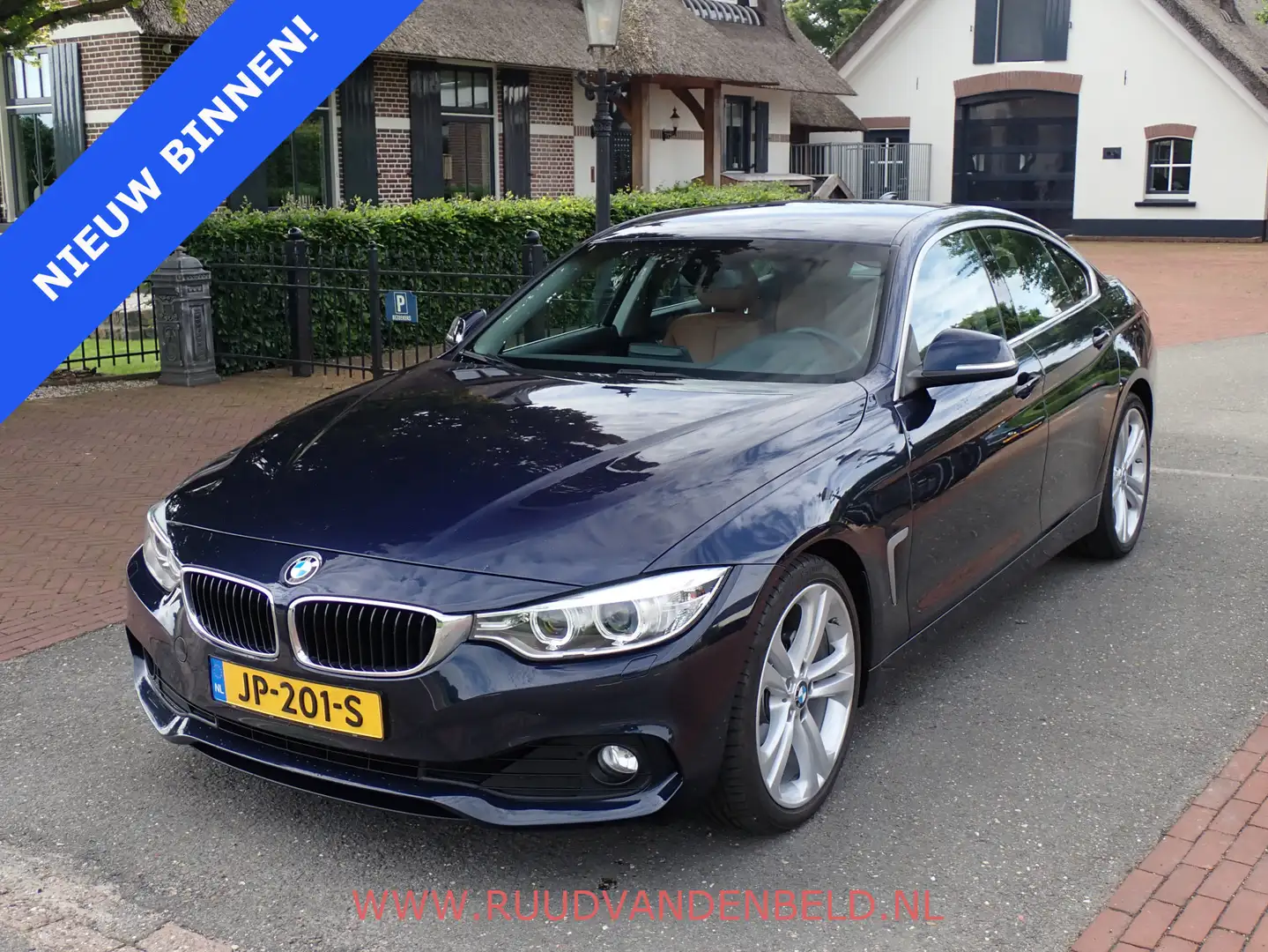 BMW 420 4-serie Gran Coupé 420i SPORTLEER/19''/KEYLESS/BIX Blauw - 1
