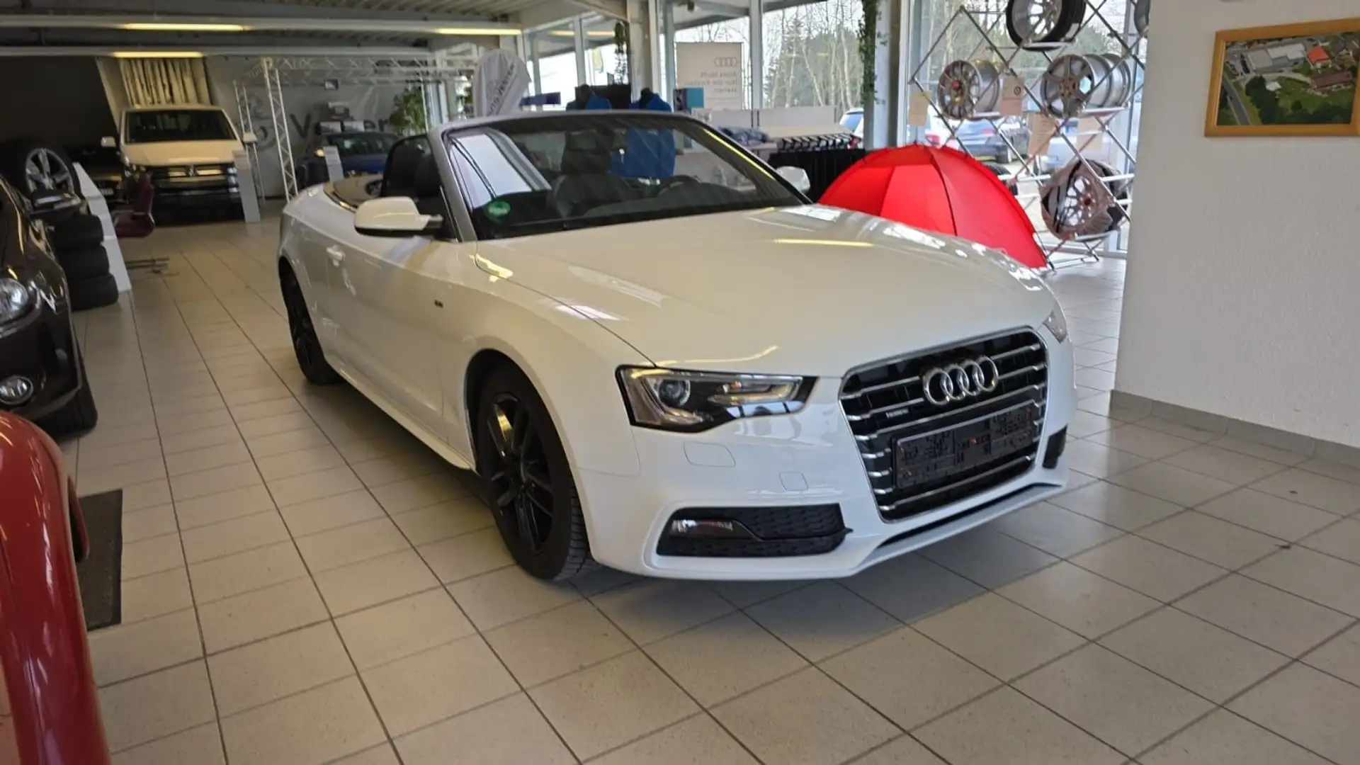 Audi A5 Cabrio 2.0 TDI  quat S-Line Nav Xenon AHK GRA Weiß - 1