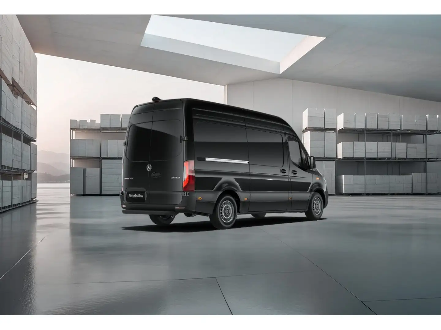 Mercedes-Benz Sprinter 317 CDI Kasten PRO L2H2 LED+Navi+9G+EDW Zwart - 2