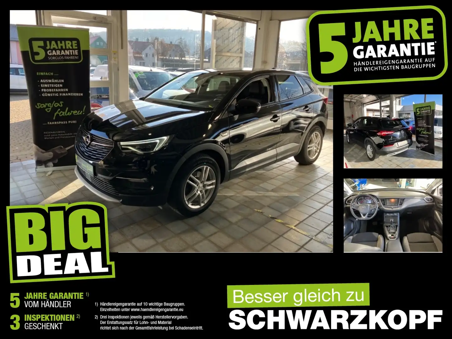 Opel Grandland 1.5D Fin. ab 2,99% AHK,Navi,Parkpilot Schwarz - 1