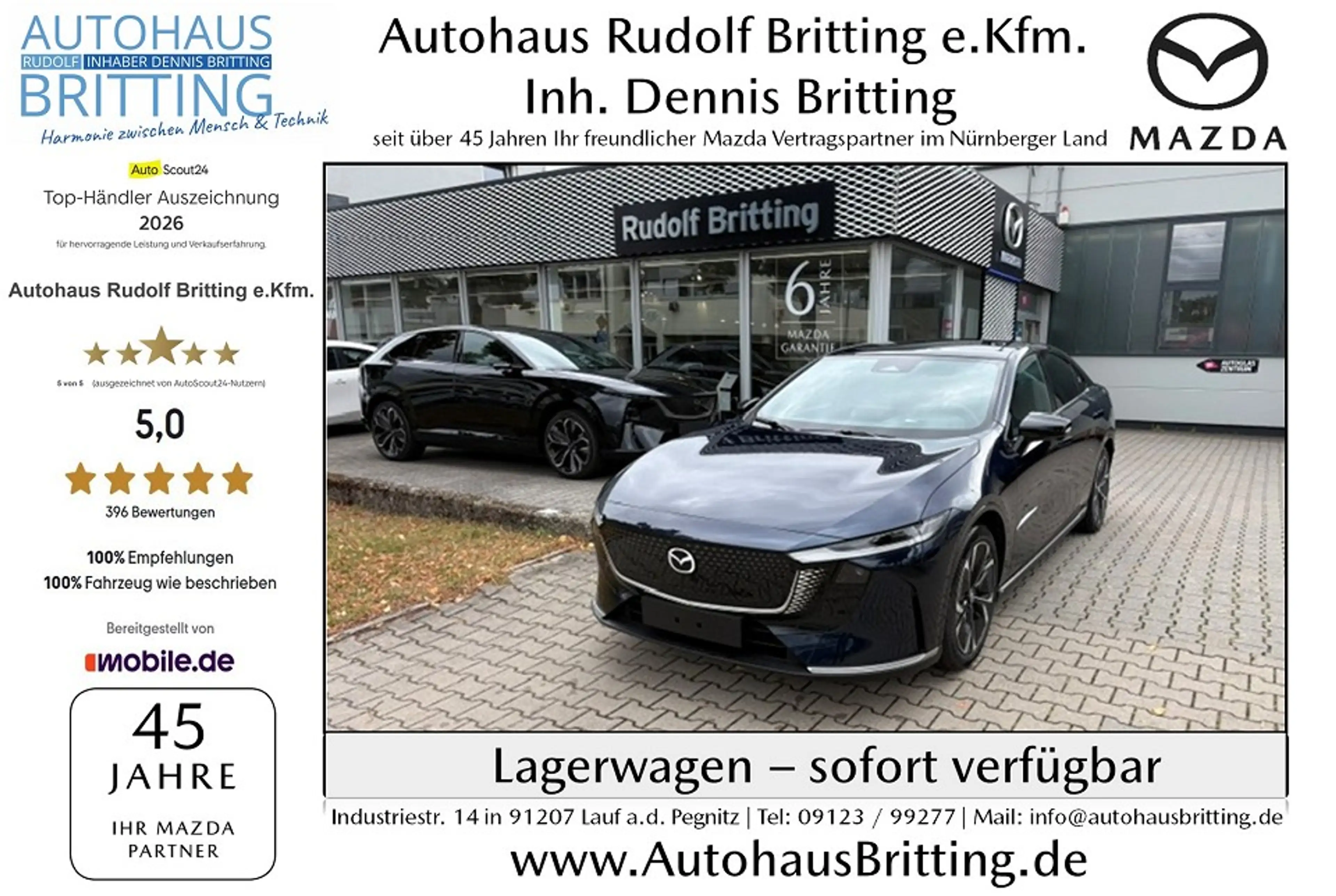 Mazda 6e EV 258ps RWD Takumi Leder Schwarz