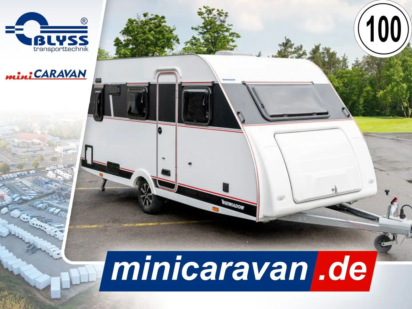 Niewiadow Wohnwagen Niewiadow 480x205x193cm 1300kg zGG Weiß - 1