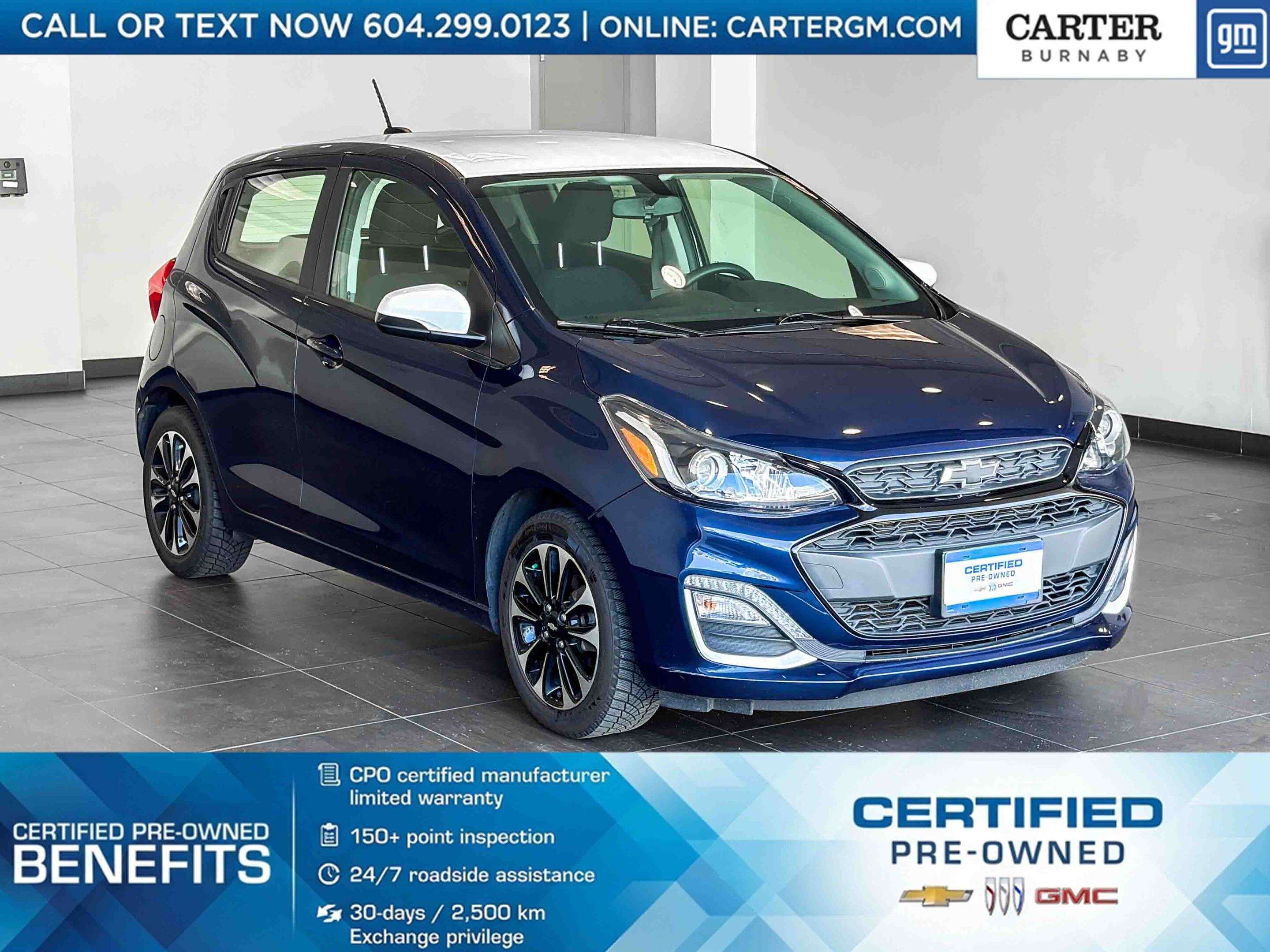 Blue 2022 Chevrolet Spark Hatchback Front-Wheel Drive Automatic