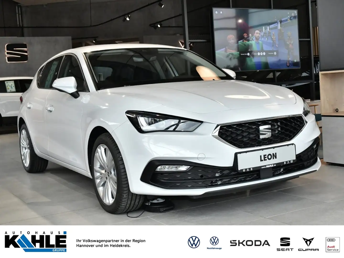 SEAT Leon 2.0 TDI DSG Style LED SHZ Klima PDC DAB+ Klima Weiß - 1