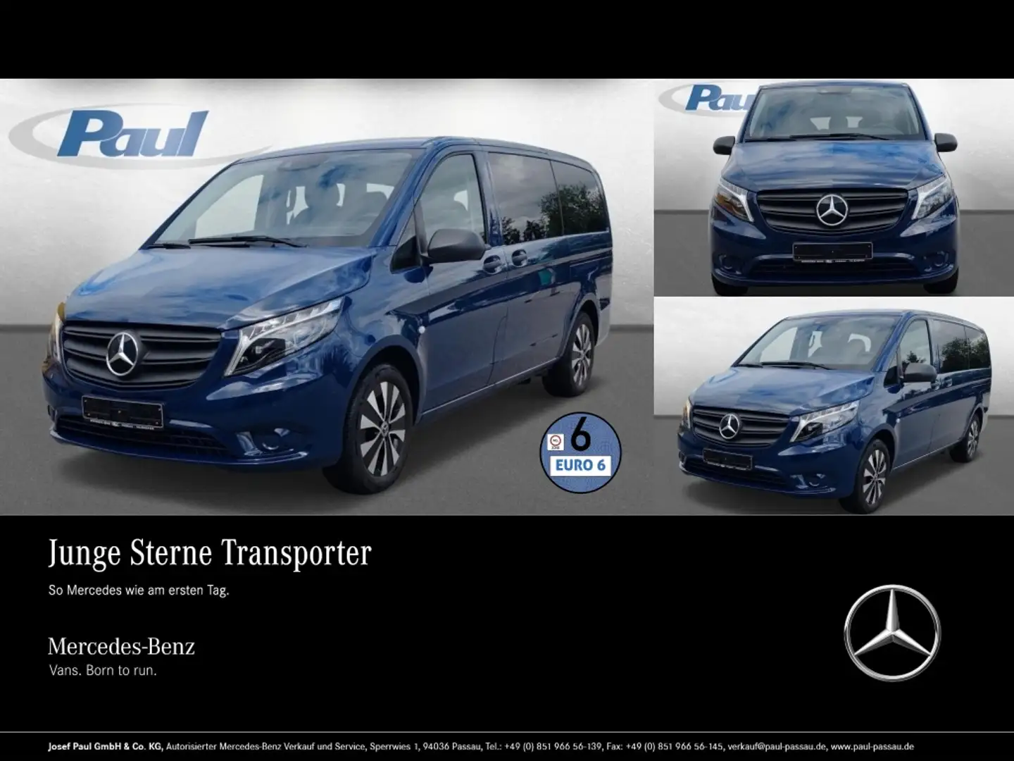 Mercedes-Benz Vito 119 Tourer Edition Distr+LED+Pano+2xKlima Blau - 1