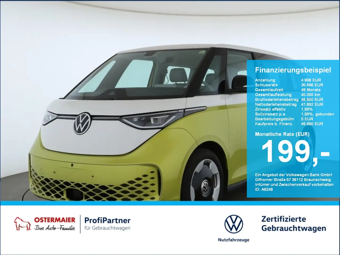 Volkswagen ID. Buzz PRO 204PS NP.85T MATRIX.AHK.NAVI.SHZG Weiß - 1