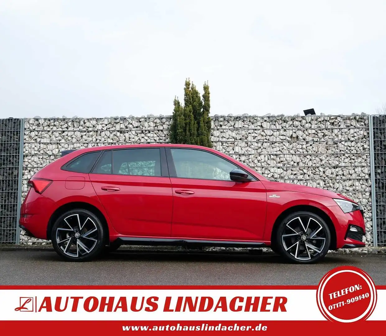 Skoda Scala 1.5 TSI DSG Monte Carlo I Teilleder Rot - 2