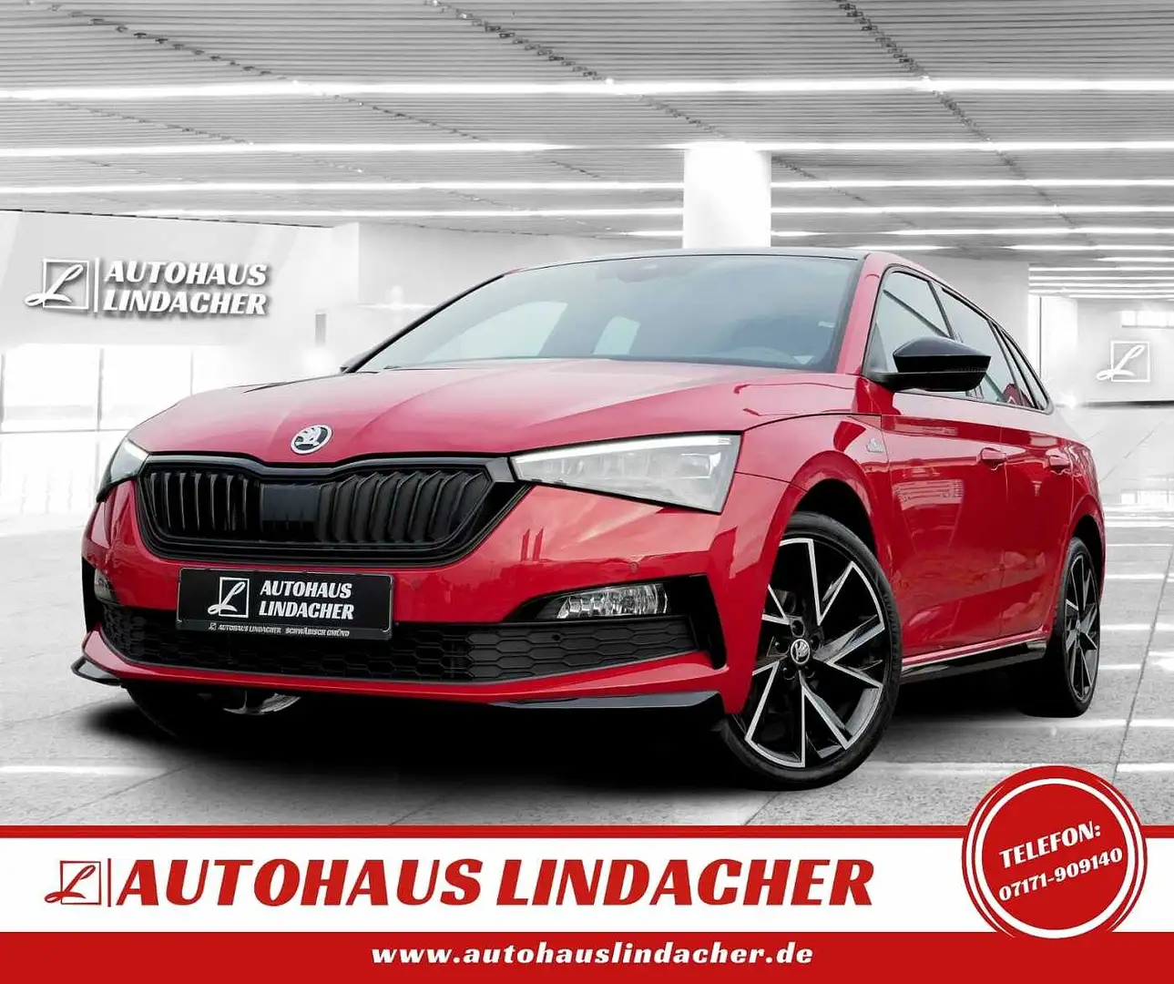 Skoda Scala 1.5 TSI DSG Monte Carlo I Teilleder Rot - 1