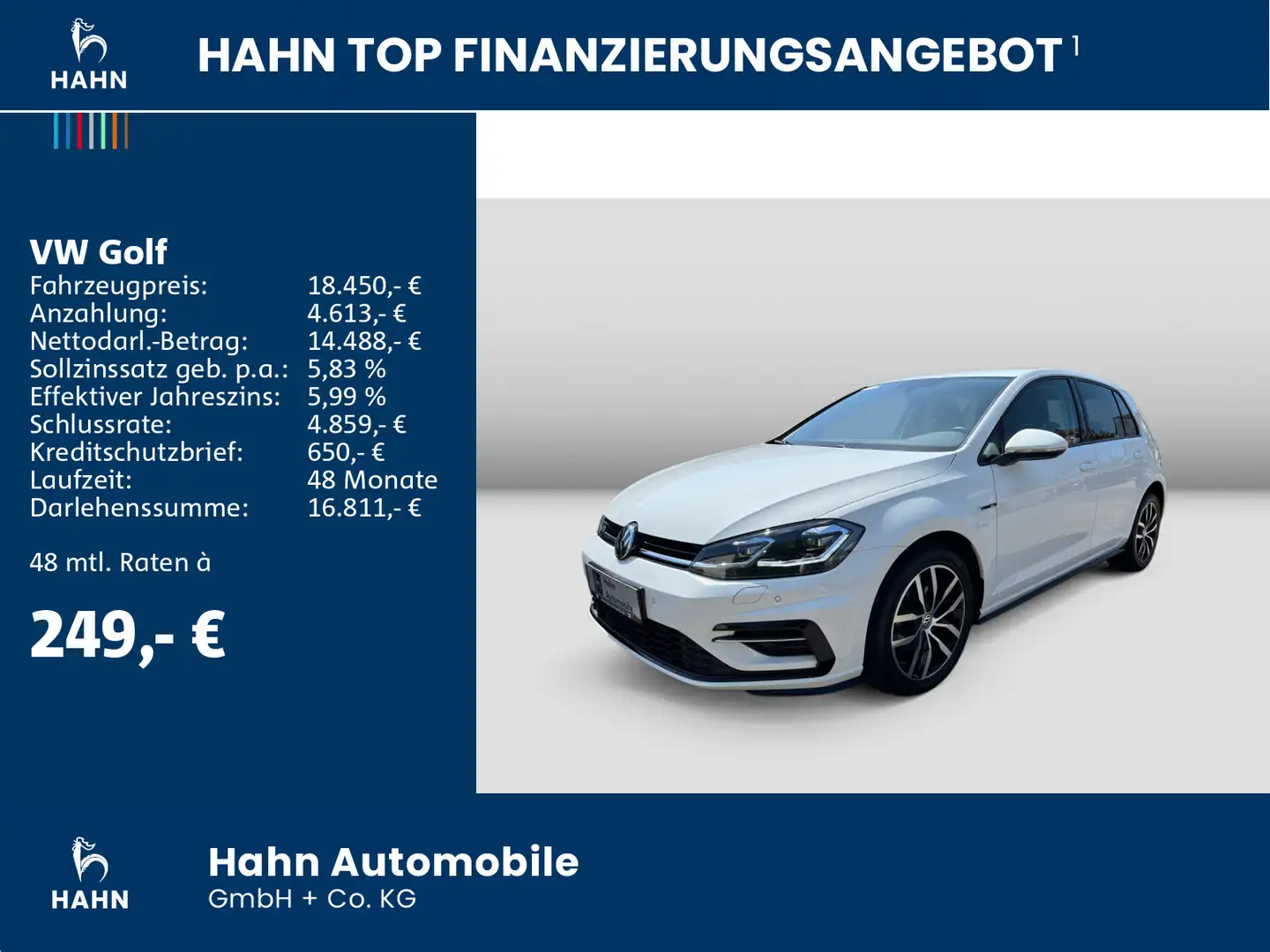 Volkswagen Golf VII 1.0TSI DSG R-Line LED Keyless Navi Sitz Weiß - 2