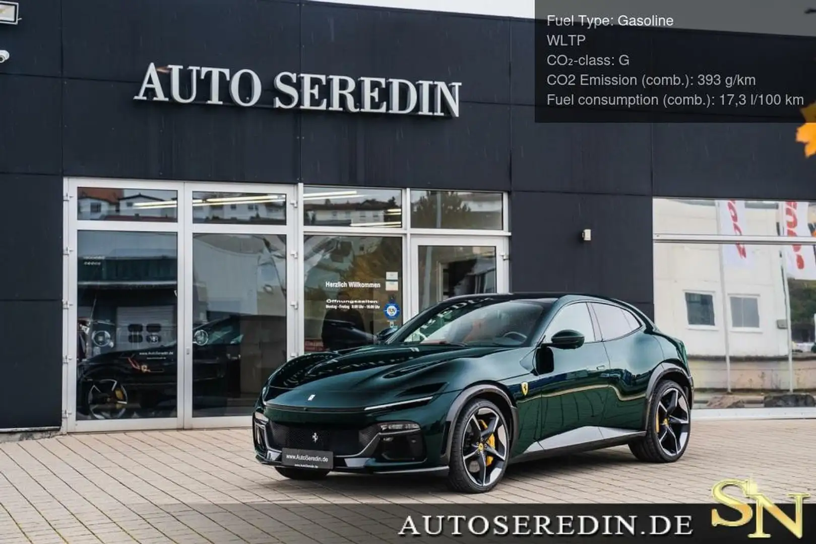 Ferrari Purosangue LED+FULL CARBON+LIFT Groen - 1
