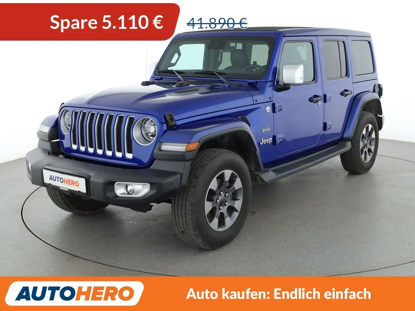 Jeep Wrangler 2.2 CRDi Sahara Aut.*NAVI*LED* Blau - 1