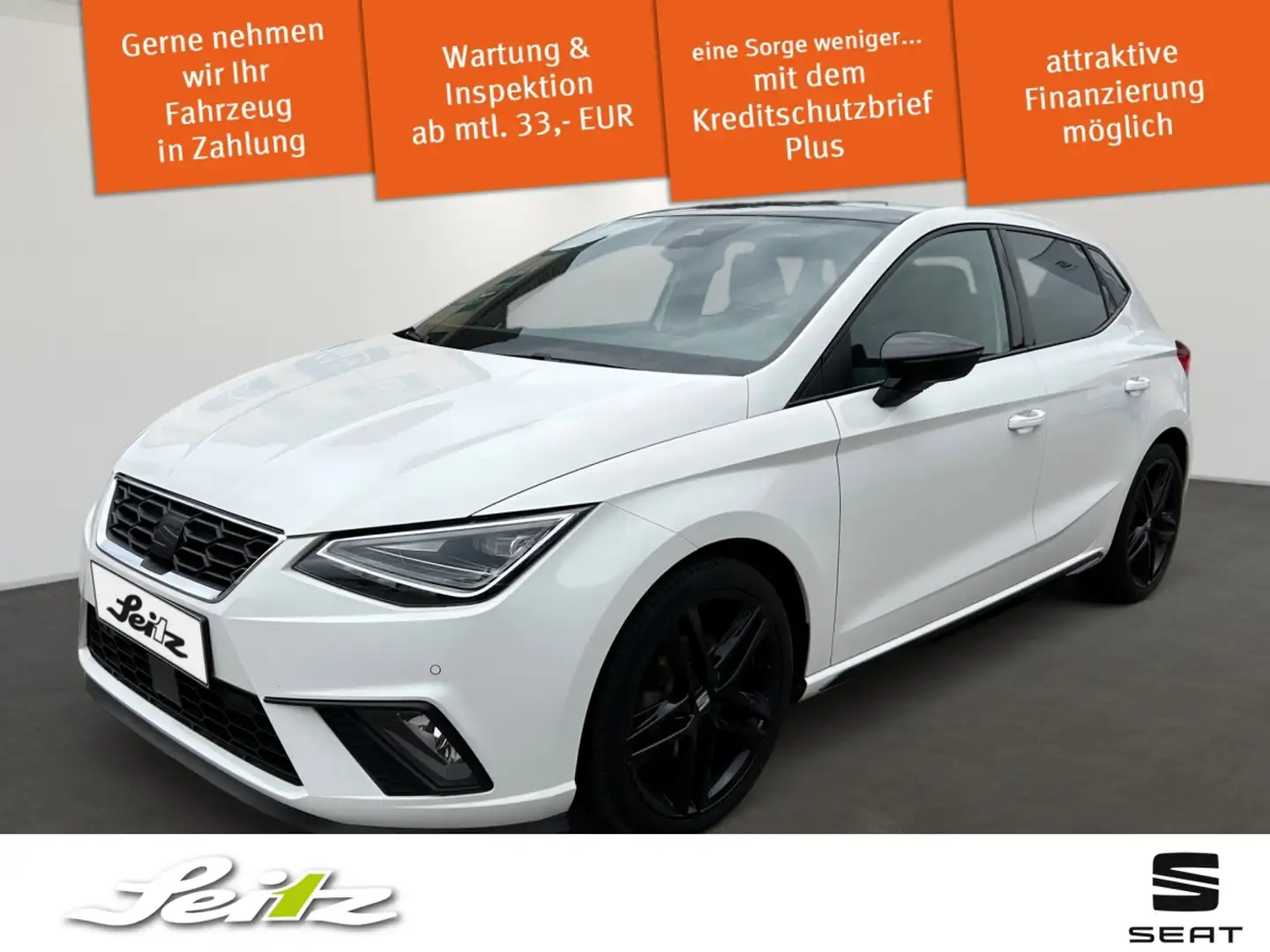 SEAT Ibiza 1.5 TSI FR Pro Black Edition *KAMERA*PANO*NAVI*LED Blanc - 1