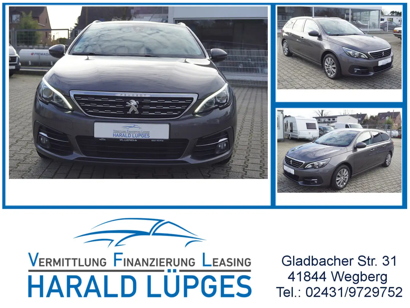 Peugeot 308 Allure, Automatik, Voll-Digitaler-Tacho, RFK Grau - 1