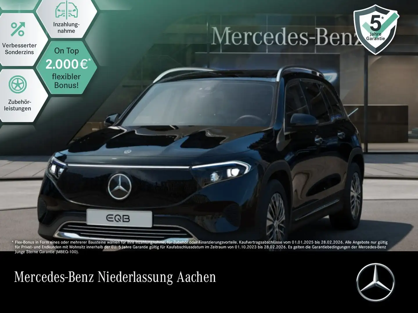 Mercedes-Benz EQB 300 4M PROG+PLUS-PAKET+AHK+PANO+KAMERA+MEMORY Schwarz - 1