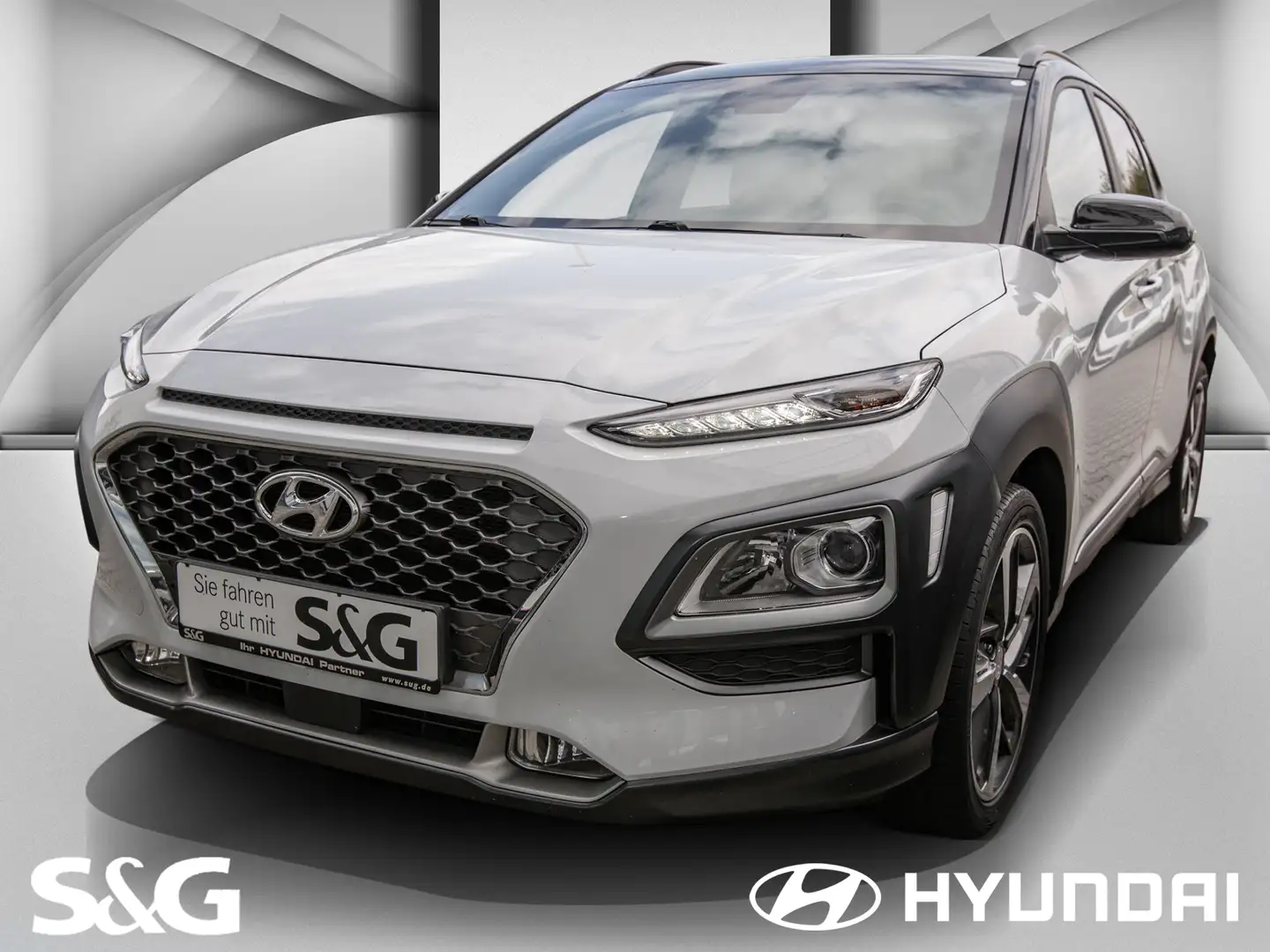 Hyundai KONA 1.6 T-GDi DCT+NAVI+KAMERA+ALU+SHZ+KLIMAAUTO Bianco - 1