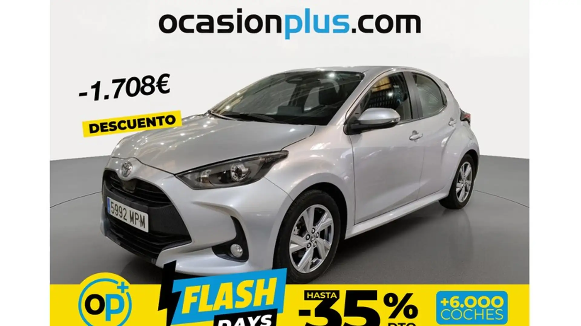 Toyota Yaris 120H 1.5 Active Plus Gris - 1