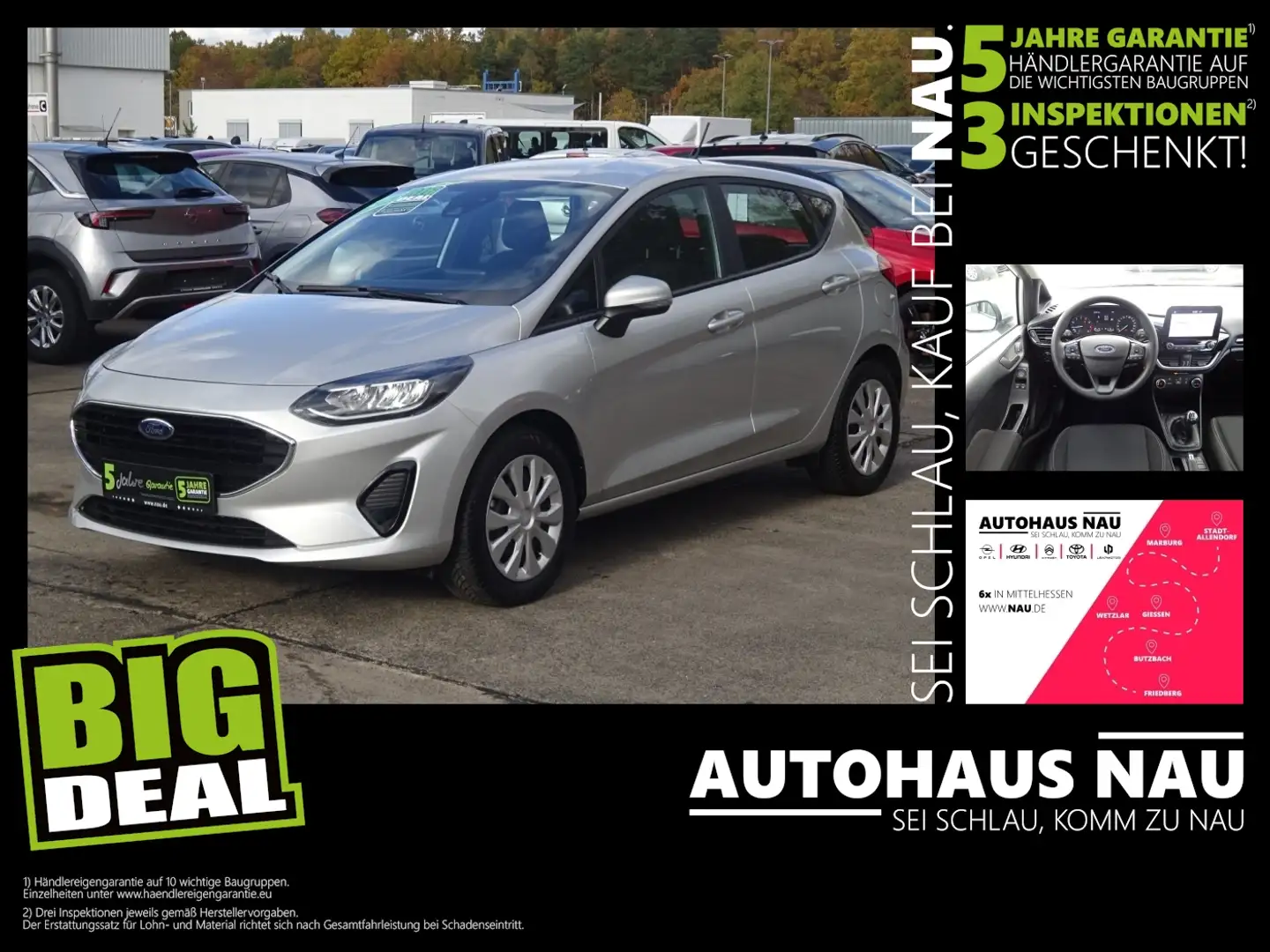 Ford Fiesta 1.1 Cool & Connect inkl. Big Deal! Plateado - 1