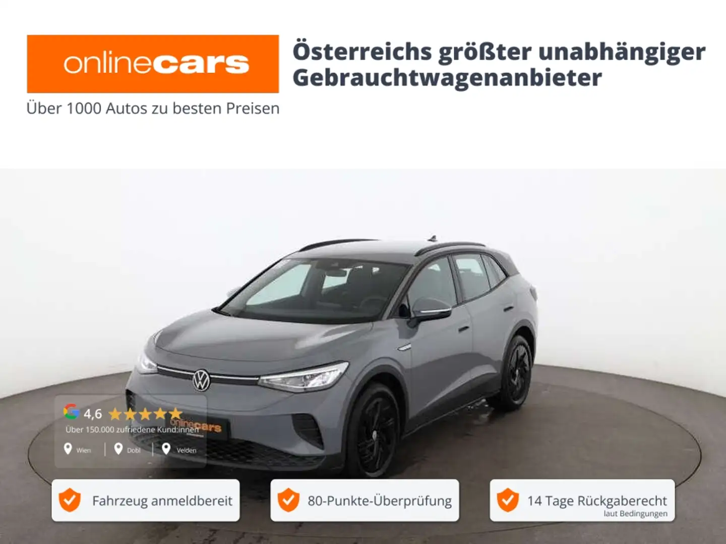 Volkswagen ID.4 .4 Pure 52kWh Aut LED NAVI ASSIST KLIMA PDC Grau - 1