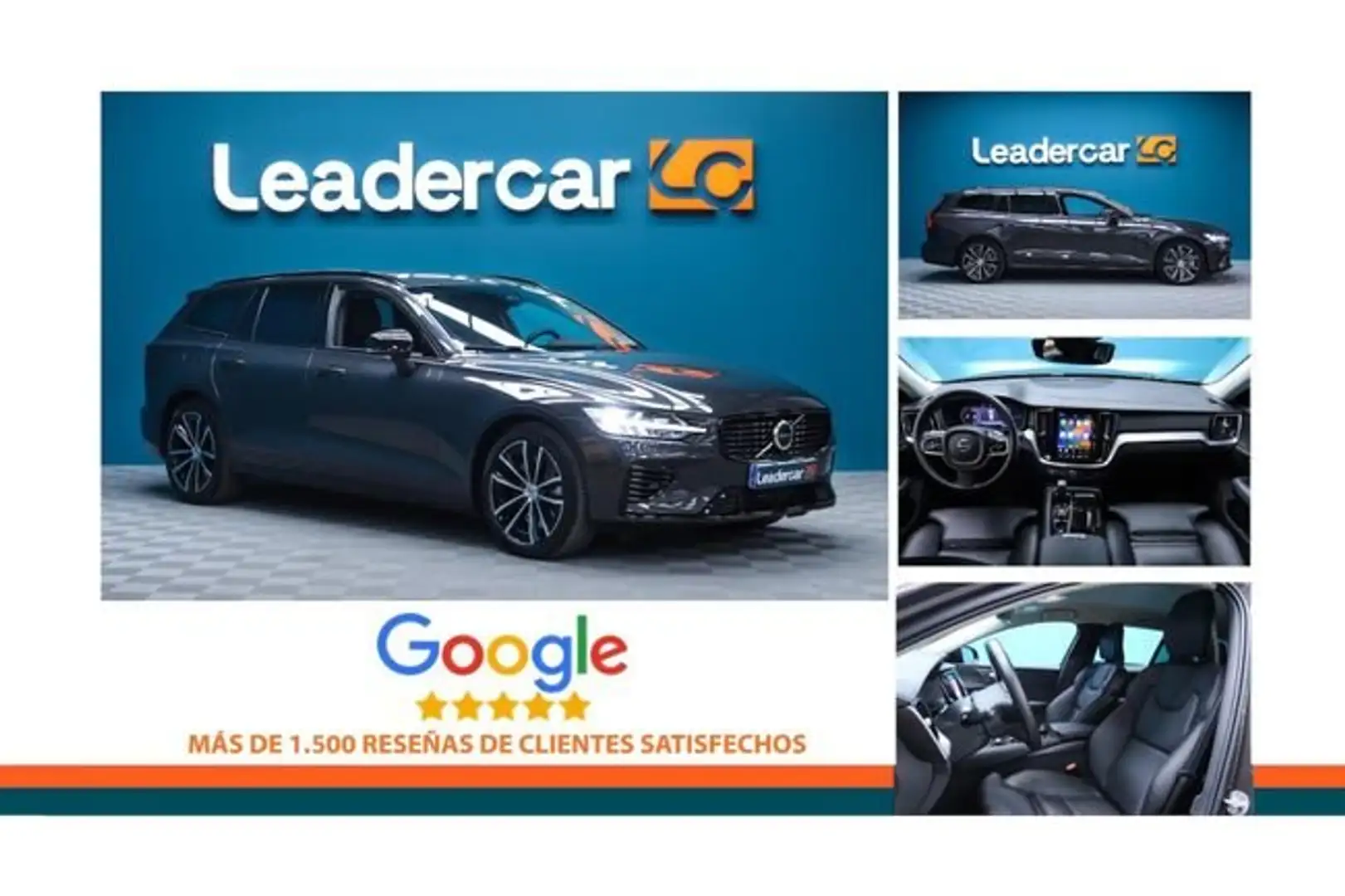 Volvo V60 2.0 T6 AWD Recharge Plus Dark Auto Gris - 2